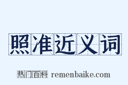 照准近义词是什么意思的图片